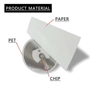 10PCS NFC 215 Tags,Ntag 215 Sticker Compatible with TagMo Amiibo and All NFC-Enabled Devices， Writable and Programmable,25mm