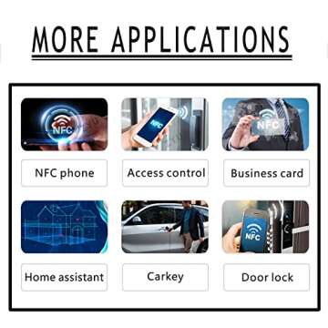 10PCS NFC 215 Tags,Ntag 215 Sticker Compatible with TagMo Amiibo and All NFC-Enabled Devices， Writable and Programmable,25mm