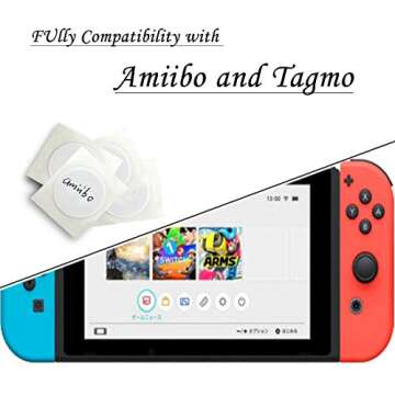 10PCS NFC 215 Tags,Ntag 215 Sticker Compatible with TagMo Amiibo and All NFC-Enabled Devices， Writable and Programmable,25mm