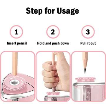 Aogwat Electric Pencil Sharpener - Quick and Portable Sharpener