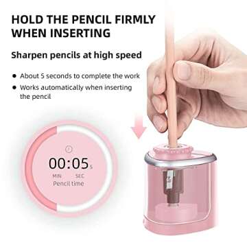 Aogwat Electric Pencil Sharpener - Quick and Portable Sharpener