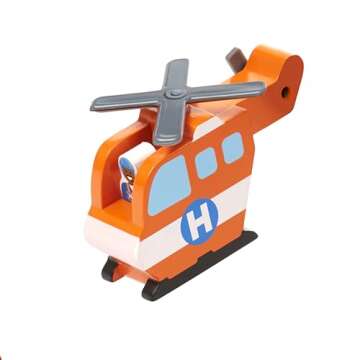 Emergency Vehicle Wooden Play Set - 4 Vehicles & Figures