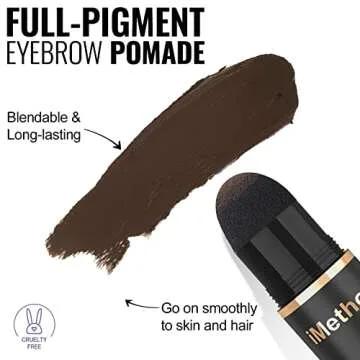 iMethod Eyebrow Stamp and Eyebrow Stencil Kit - Eyebrow Stamping Kit for Perfect Eyebrow Makeup, Eyebrow Pomade, 20 Eye brow Shaping Kit, Easy to Use, Long-Lasting, Light Brown