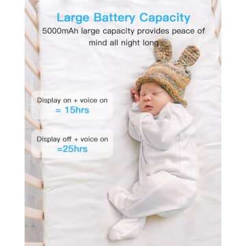 High-Quality Yonvim 5 Inch 1080P Baby Monitor for Parents