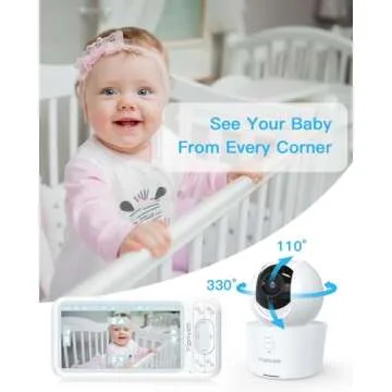 High-Quality Yonvim 5 Inch 1080P Baby Monitor for Parents