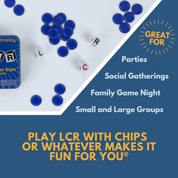 LCR Left Center Right Dice Game Blue Tin Fun for All Ages