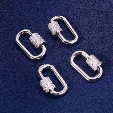 LiQunSweet 5 Pcs Stylish Brass Keychain Carabiners