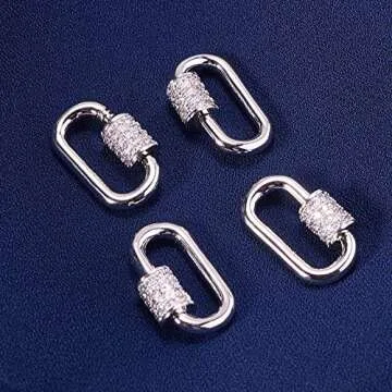 LiQunSweet 5 Pcs Stylish Brass Keychain Carabiners