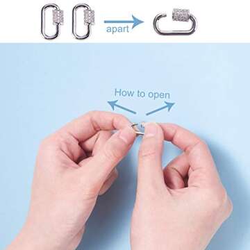 LiQunSweet 5 Pcs Stylish Brass Keychain Carabiners