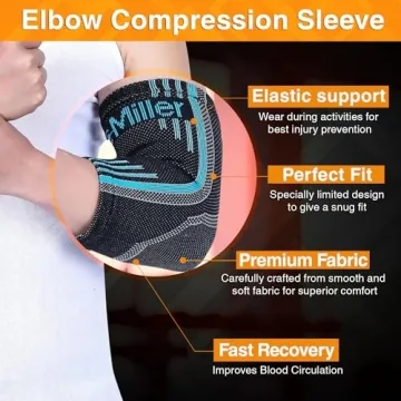 Doc Miller Compression Elbow Brace for Pain Relief and Support