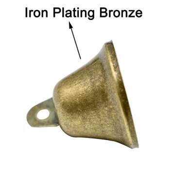 Maydahui 20 PCS Bronze Jingle Bells Vintage Brass Color Mini (1.7 X 1.5 Inches) for Wedding Doors Dog Collar Jewelry Sewing Christmas Hallowmas Decoration