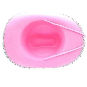 GiftExpress Pink Cowboy Hat With Tiara - CHILD SIZE, Pinky Felt Cowboy Hat for Western Costume, CowGirl Pretend Plays