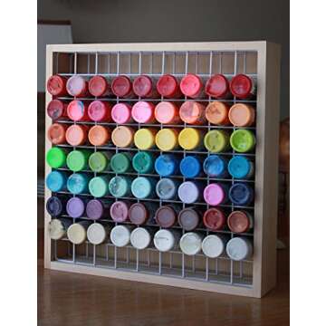 Wooden Craft Paint Storage Rack - Holds 81 Standard Size 2oz. Bottles of Paint.