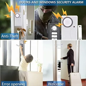 Wireless Door Alarms with Remote - 2 Pack