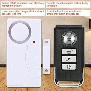 Wireless Door Alarms with Remote - 2 Pack