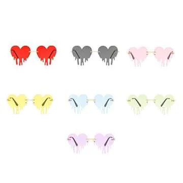 ENTHYI Melting Heart Sunglasses for Stylish Protection