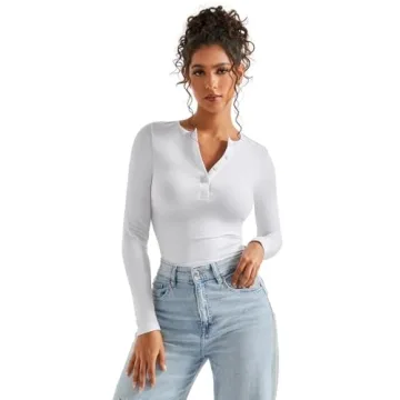 SUUKSESS Stylish Women's Cropped Henley Tank Top