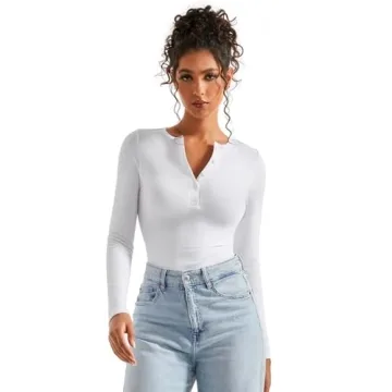 SUUKSESS Stylish Women's Cropped Henley Tank Top