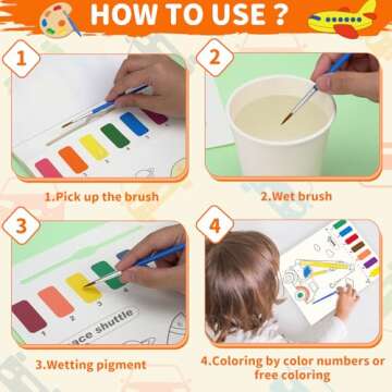 Paint with Water Coloring Books for kids - Fun Art Set