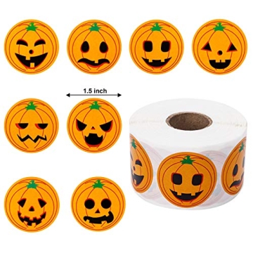 800 PCS Pumpkin Stickers for Halloween Fun and Decorations