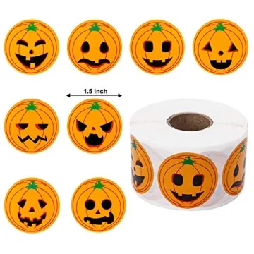 800 PCS Pumpkin Stickers for Halloween Fun and Decorations