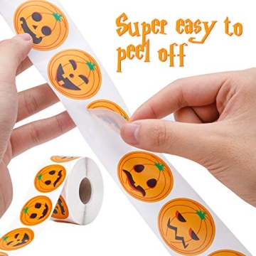 800 PCS Pumpkin Stickers for Halloween Fun and Decorations