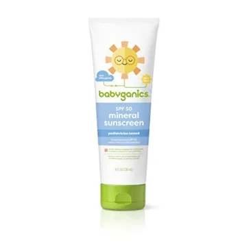 Babyganics SPF 50 Baby Mineral Sunscreen Lotion | UVA UVB Protection | Octinoxate & Oxybenzone Free ...