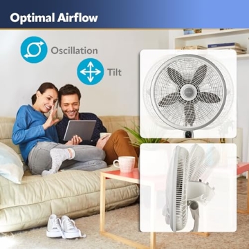 Lasko Cyclone Pedestal Fan, Adjustable Height, Remote Control, Timer, 3 Speeds, for Bedroom, Kitchen, Office and Living Room, 18", White, 1885, Large