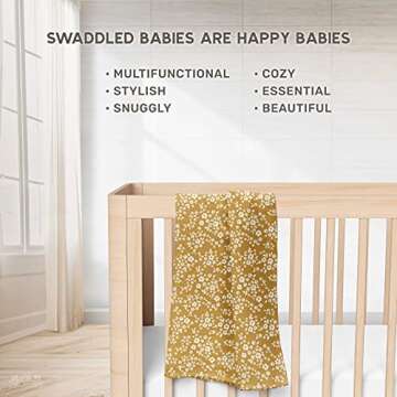 Mini Wander Floral Muslin Swaddle Blanket for Babies