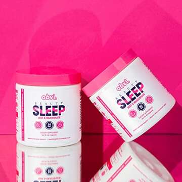 Obvi Beauty Sleep, Rest & Rejuvenate | Promotes Improved Mood & REM Sleep, Stress Relief with L-Theanine & Chamomile | Hyaluronic Acid Supports Healthy Hair, Skin, Nails | 60 Capsules, 30 Servings