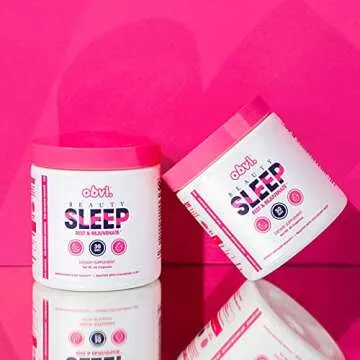 Obvi Beauty Sleep, Rest & Rejuvenate | Promotes Improved Mood & REM Sleep, Stress Relief with L-Theanine & Chamomile | Hyaluronic Acid Supports Healthy Hair, Skin, Nails | 60 Capsules, 30 Servings