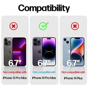 Power Theory 2-Pack Privacy Screen Protector for iPhone 14 Pro Max Premium Shatter Resistant Tempered Glass 9H Hardness, Anti Spy, Easy Install, [Bubble Free, Case Friendly, Anti-Scratch, Anti-Smudge]