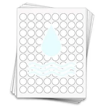 400 Professional Waterproof Sample Jar Labels for 3 Gram and 5 Gram Jars, 0.875 inches