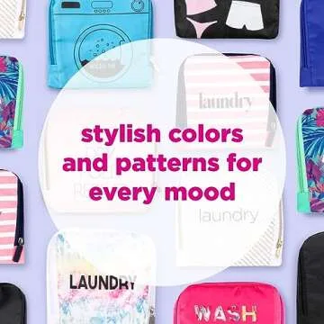 Miamica Soft Travel Laundry Bag with Zipper and Drawstring, Gray, 21” x 22” – Keep Your Dirty Clothes Separate and Your Suitcase Organized – Expandable, Durable, and Foldable Laundry Bag