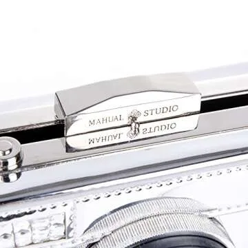 QZUnique Women's PU Film Camera Shaped Snapshot Casual Cross body Shoulder Handbag Purse