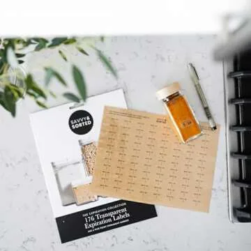 Clear Expiration Date Labels, 176 Waterproof Food Labels for Pantry Containers, Kitchen Freshness, Use by Meal Prep Best Write On Stickers