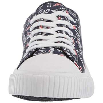 FOCO New England Patriots NFL Womens Glitter Low Top Canvas Shoes - 7