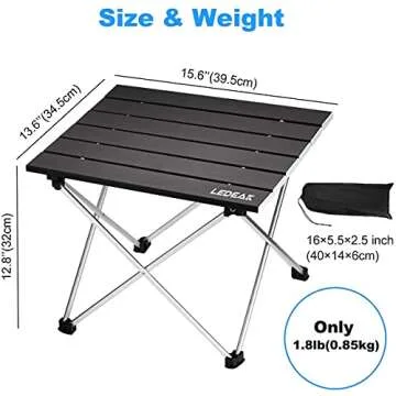Ledeak Portable Ultralight Camping Table with Carry Bag
