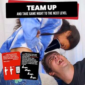 Do or Drink Team Wars - Drinking Games for Game Night, Girls Night, and More - Adult Games with Cups, Ping Pong Balls, Dice, Ropes, and More - Fun Party Games