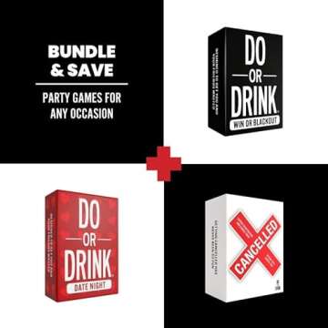 Do or Drink Team Wars - Drinking Games for Game Night, Girls Night, and More - Adult Games with Cups, Ping Pong Balls, Dice, Ropes, and More - Fun Party Games