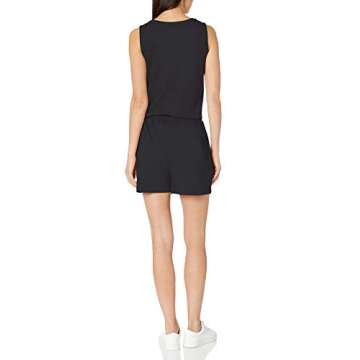 Amazon Essentials Women's Studio Terry Romper, Black, X-Small