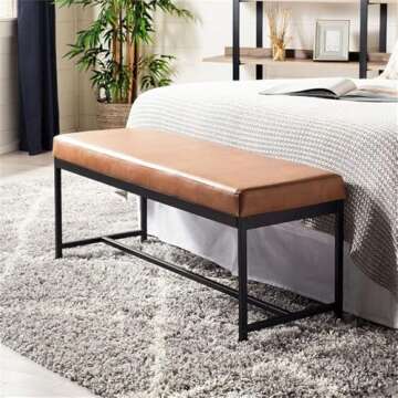Stylish Safavieh Home Chase Faux Leather Bench