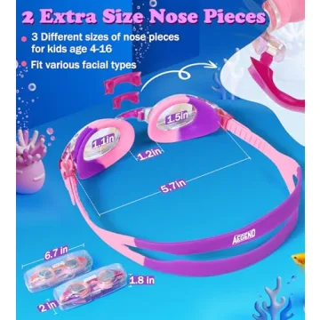 Aegend Kids Swimming Goggles, Anti-Fog & UV Protection