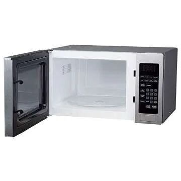 Magic Chef MCM990ST Countertop Microwave Oven, Small Microwave for Compact Spaces, 900 Watts, 0.9 Cubic Feet, Stainless Steel
