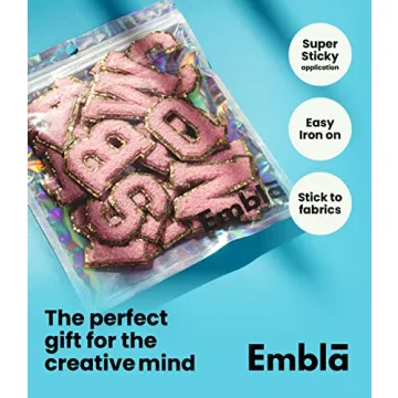 Embla Chenille Iron-On Letter Patches for Personalization