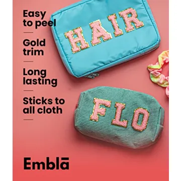 Embla Chenille Iron-On Letter Patches for Personalization