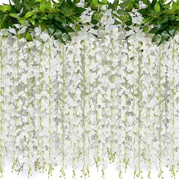 Silk Wisteria Flowers Garland – 6 Feet for Decor
