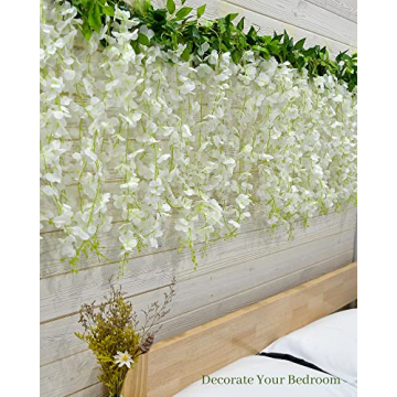 Silk Wisteria Flowers Garland – 6 Feet for Decor