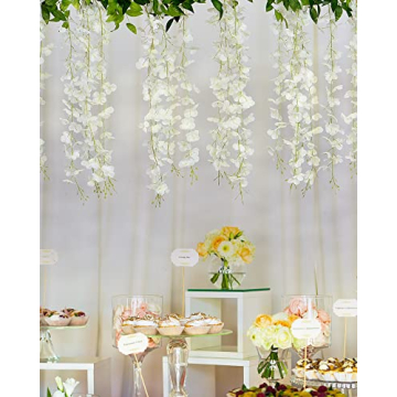 Silk Wisteria Flowers Garland – 6 Feet for Decor