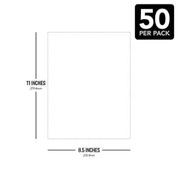 Heavy Weight White Cardstock - 100lb Extra Thick Card Stock Paper - Great for Brochures, Invitations, Business Cards, Stationary Printing | Acid-free | 8.5" x 11" (Letter Size) | 50 Sheets per Pack